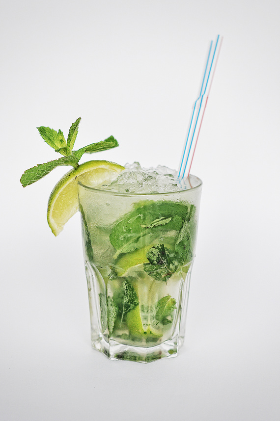 coctail mojito isolated on the white background
